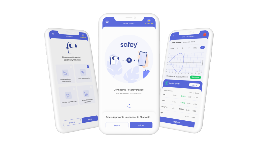 Spirometer for Clinicians. ATS/ERS Compliant. US FDA 510(k) Cleared